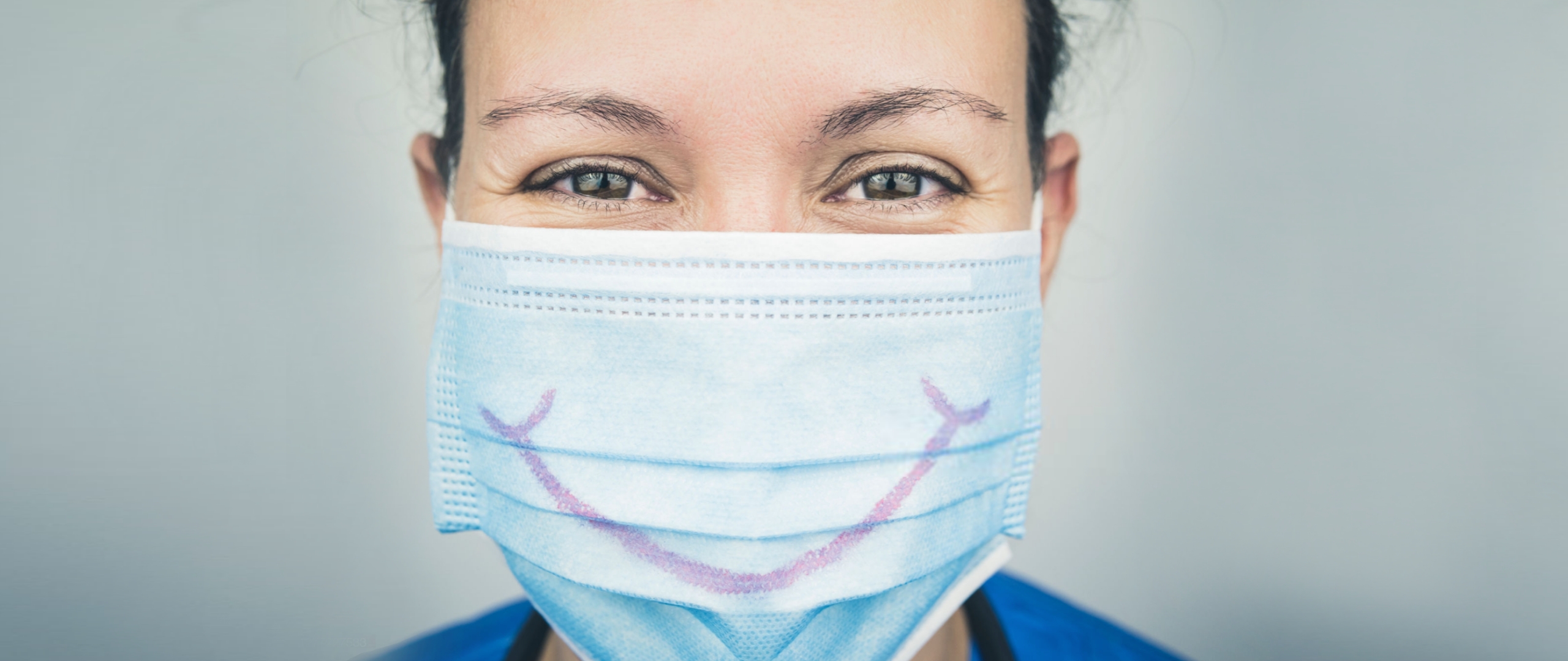 Portrait of Nurse with mask smiling